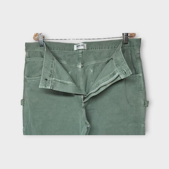 NEW w/o Tags Womens AGOLDE Green Magda Carpenter Baggy Wide Leg Jeans Size 33" - Picture 5 of 7